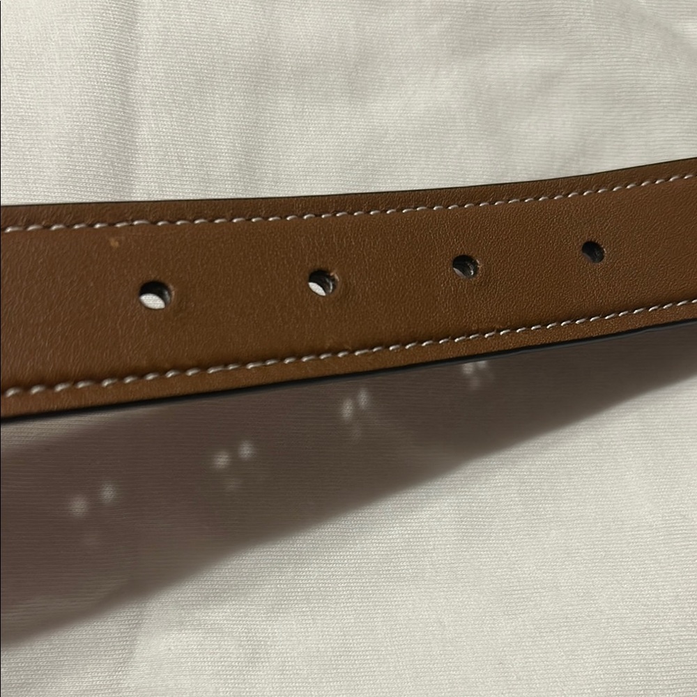 Gucci Brown Leather Belt with Gold Buckle - Picture 5 of 7